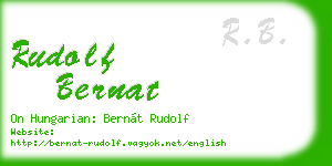 rudolf bernat business card